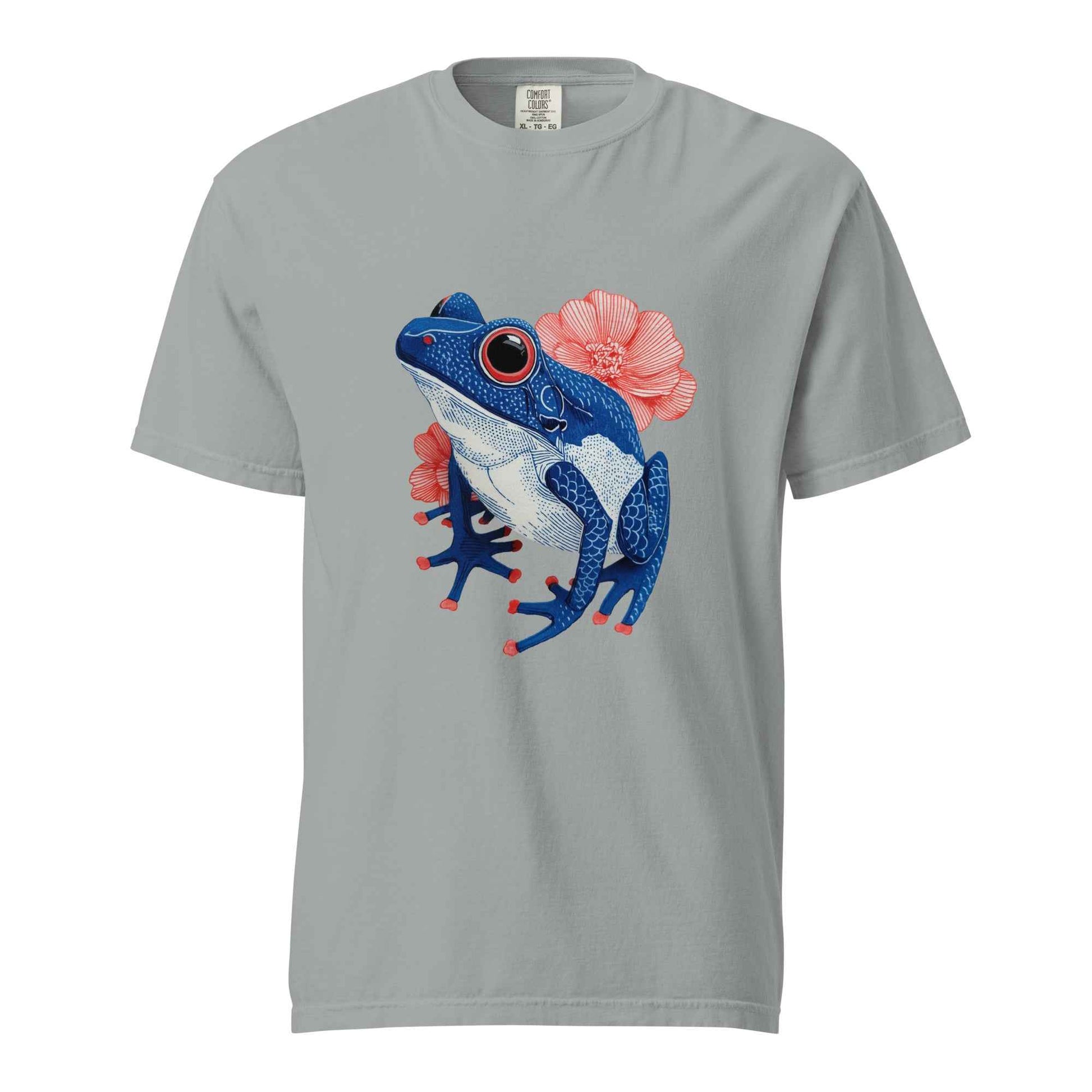 Blue Tree Frog & Botanical Graphic Tee