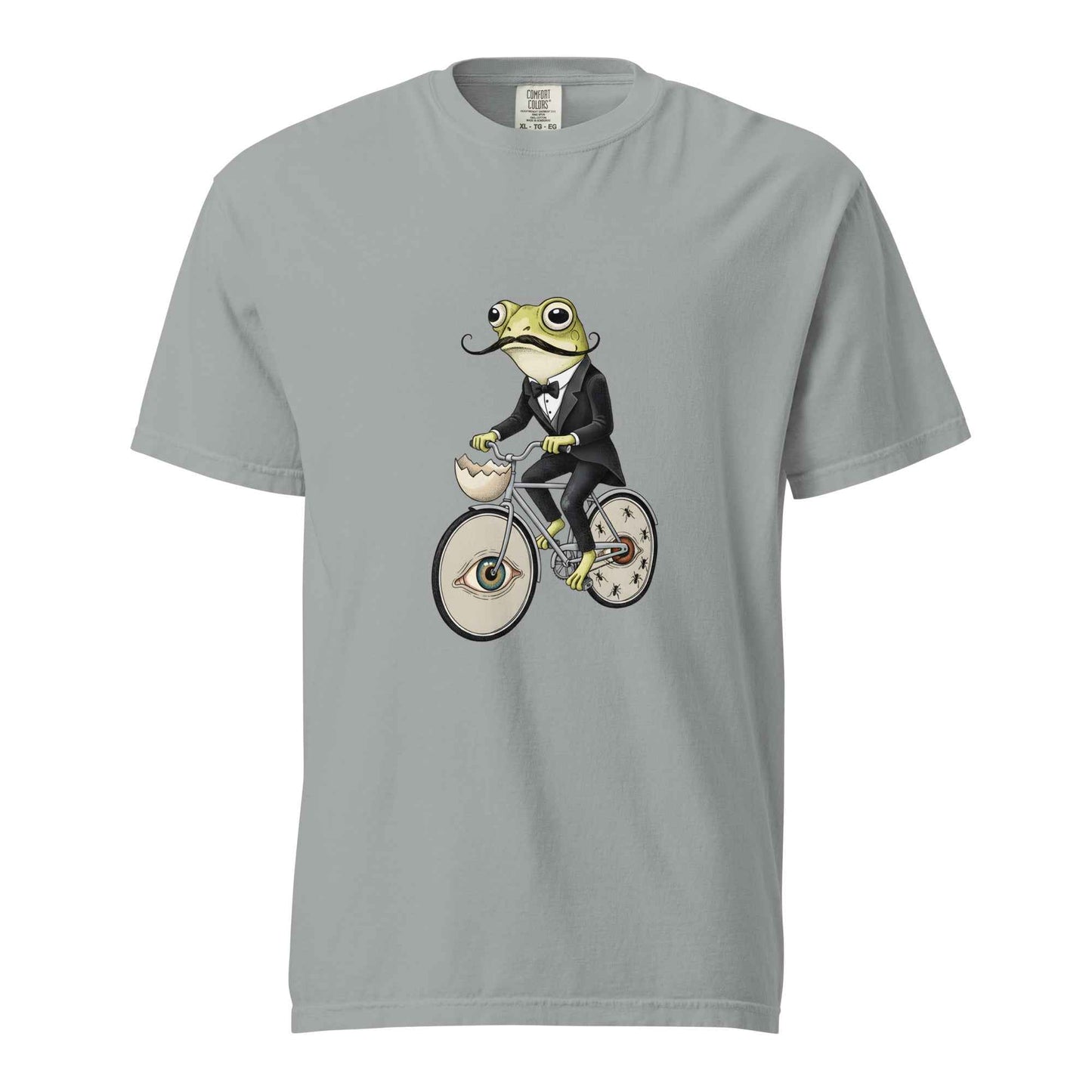 Salvador Dali Inspired Frog Shirt, Frog on Bicycle Tee