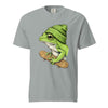 Skateboarding Frog T-Shirt - Funny Frog Skater Graphic Tee Granite