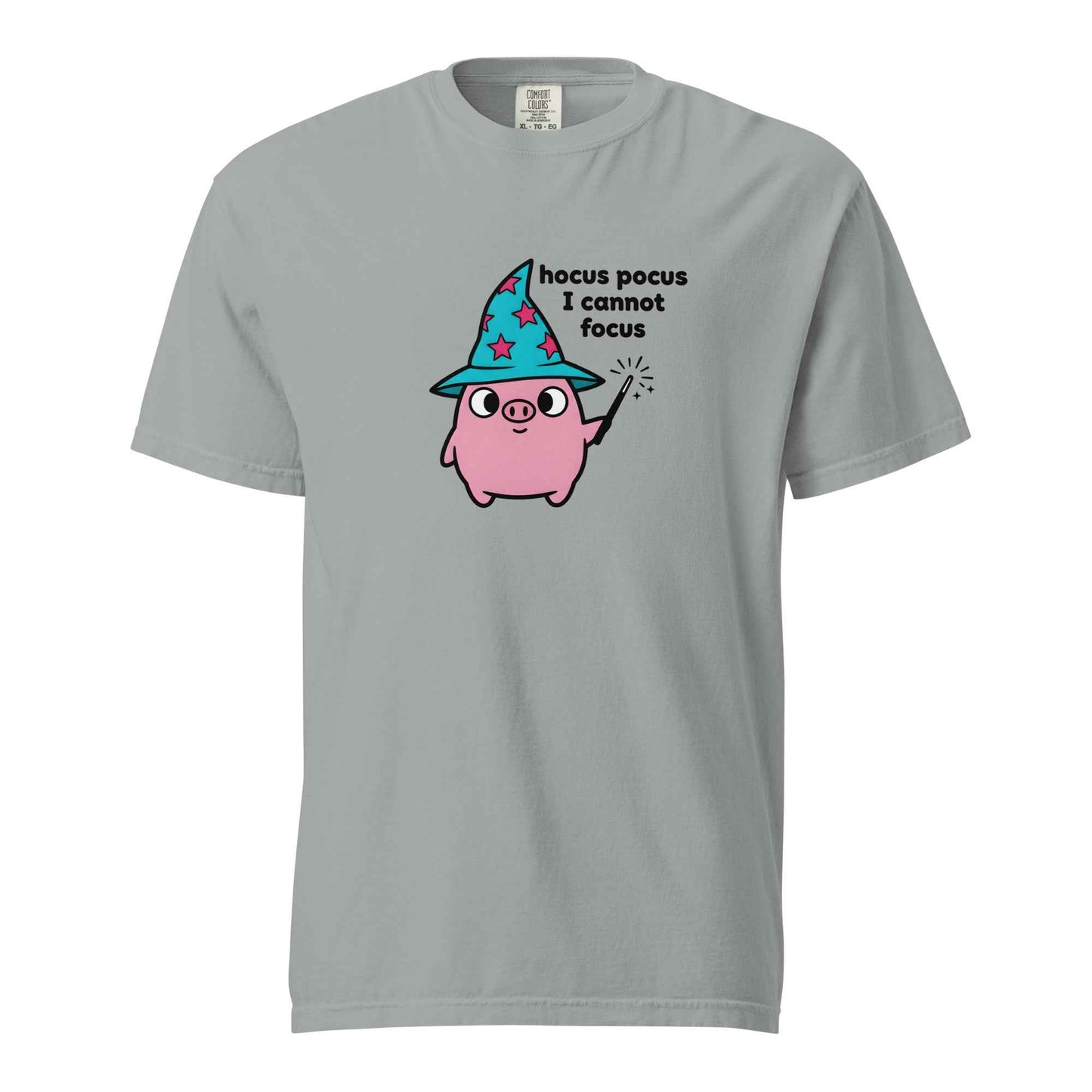 Funny Wizard Pig T-Shirt, Cute ADHD Humor Tee