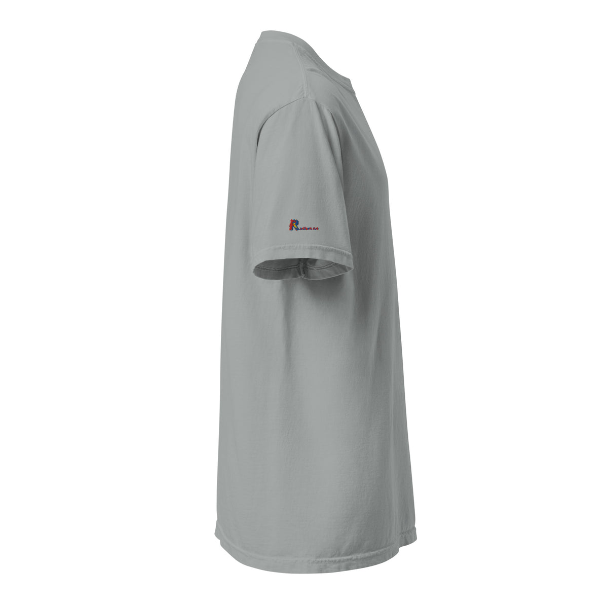 Gray t-shirt against a white background