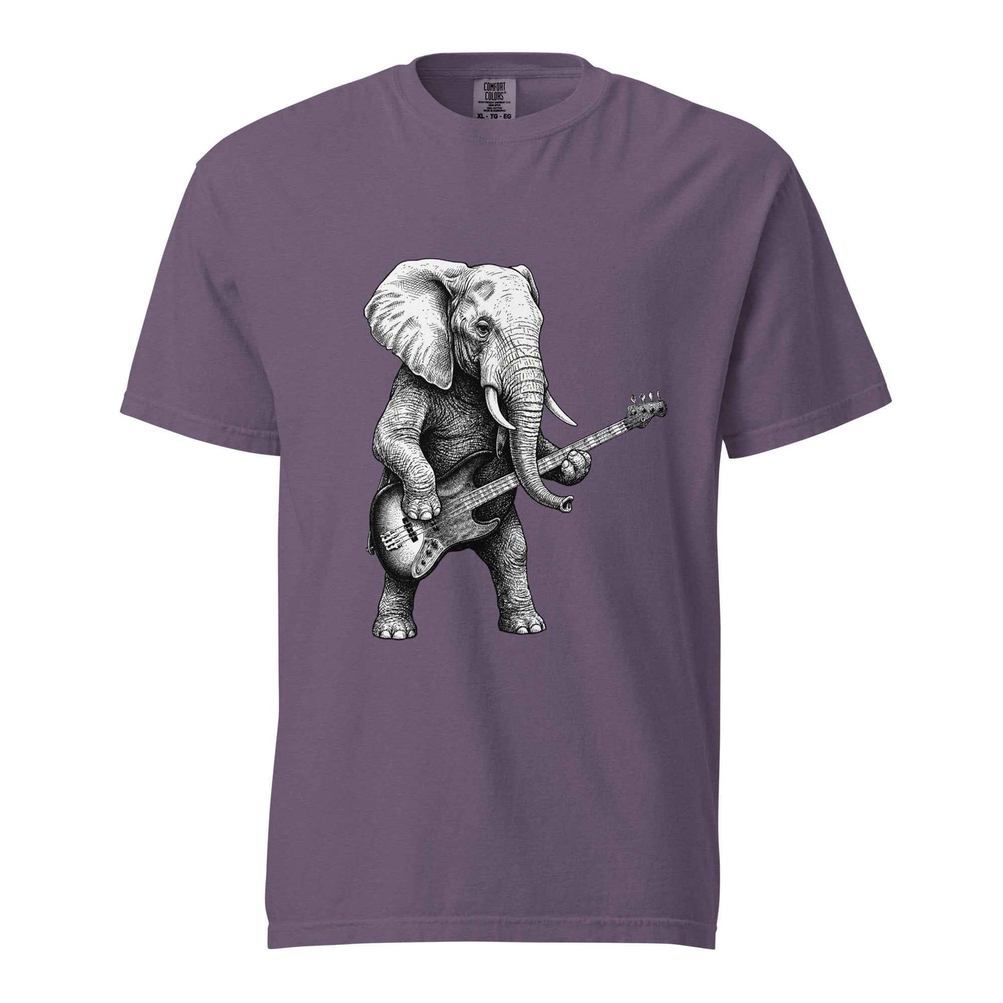 "The Heavy Rhythm" Elephant Bassist Graphic T-shirt