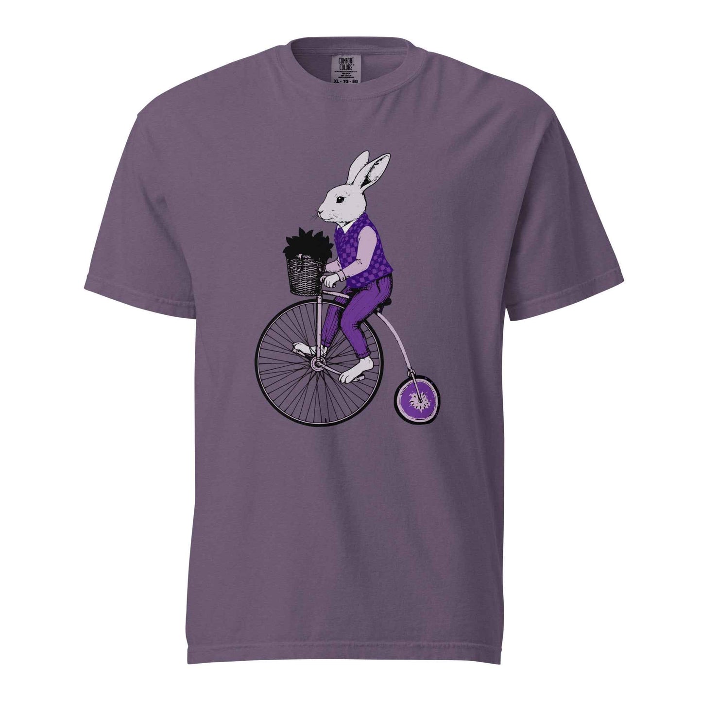 Vintage Bunny Bicycle T-Shirt — Rabbit on Penny Farthing