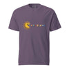 Cosmic Appetite - Sun Pac-Man Eating Planets - Unisex garment-dyed heavyweight t-shirt