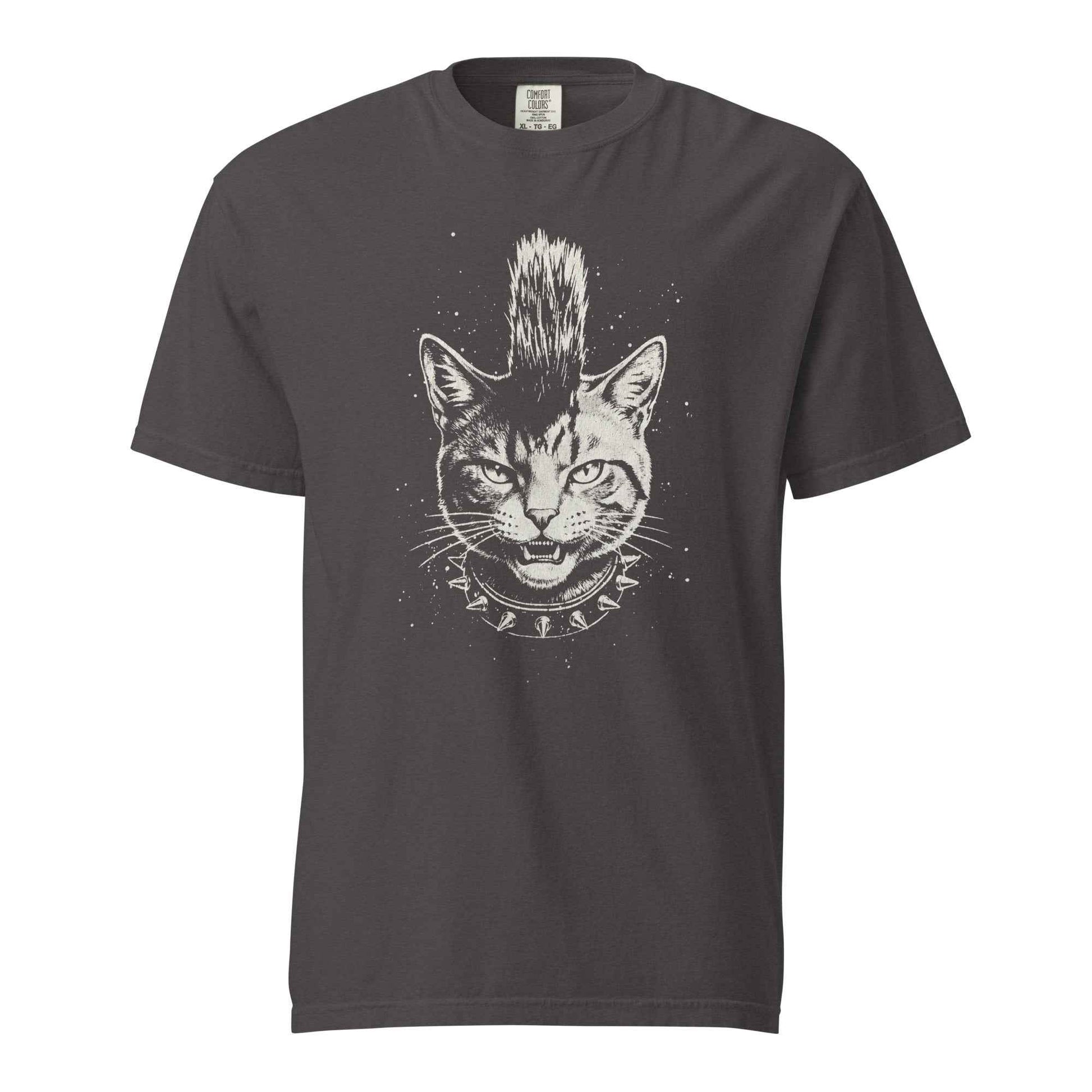 Punk Cat T-Shirt, Funny Mohawk Cat