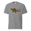 Grey Spinosaurus Mirabilis rainbow tribal dinosaur t-shirt - spinosaurus art tribal design tee