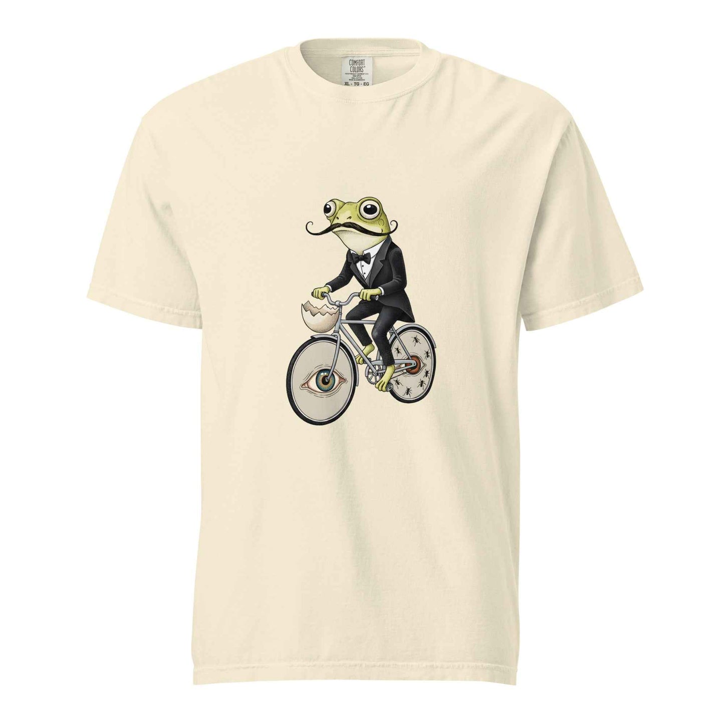 Salvador Dali Inspired Frog Shirt, Frog on Bicycle Tee