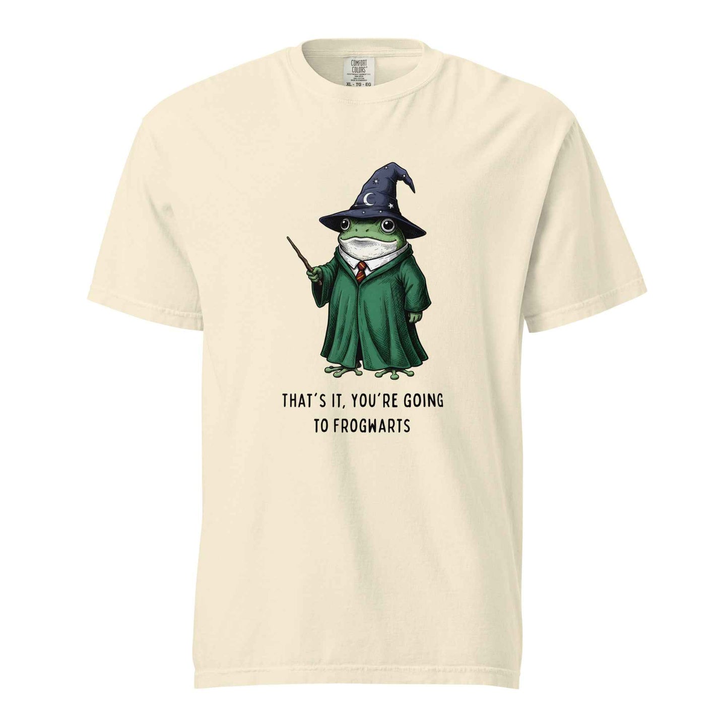 Frogwarts Wizard Frog T-Shirt. Fantasy Humor Tee