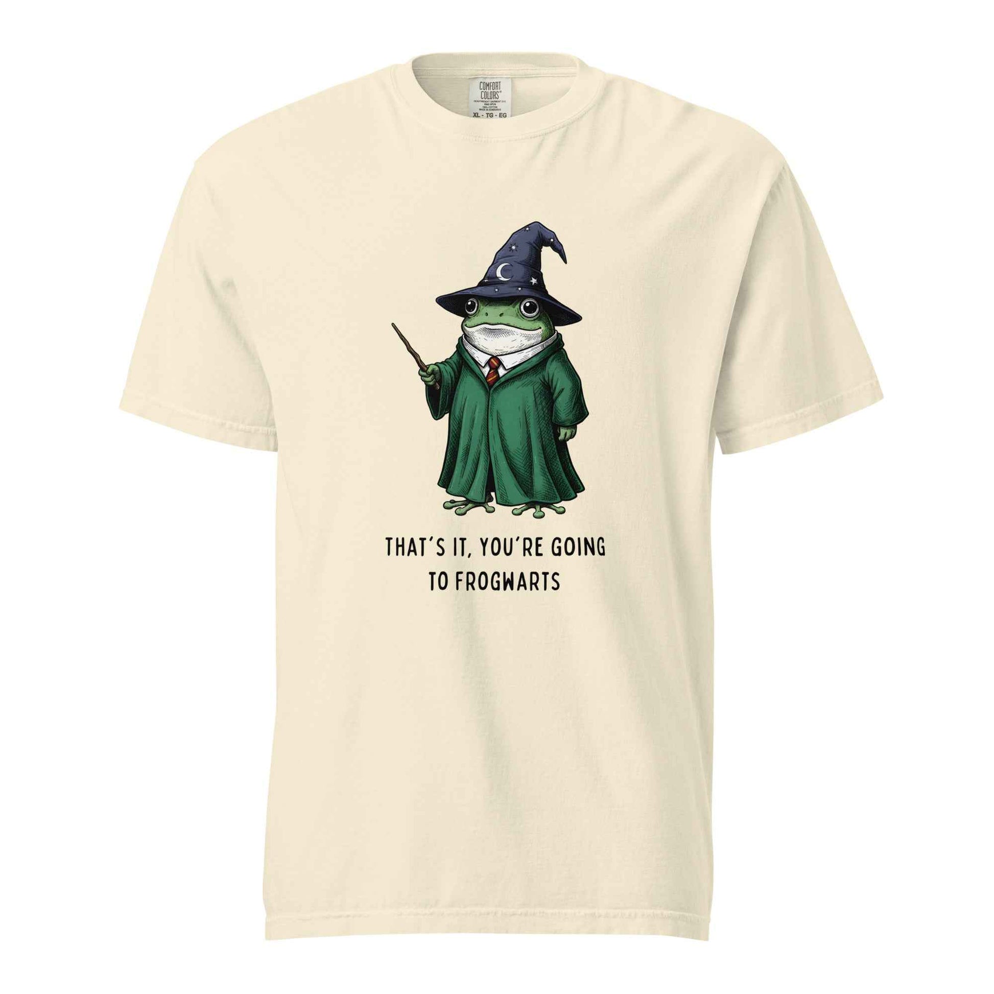 Frogwarts Wizard Frog T-Shirt. Fantasy Humor Tee