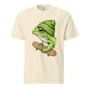 Skateboarding Frog T-Shirt - Funny Frog Skater Graphic Tee Ivory