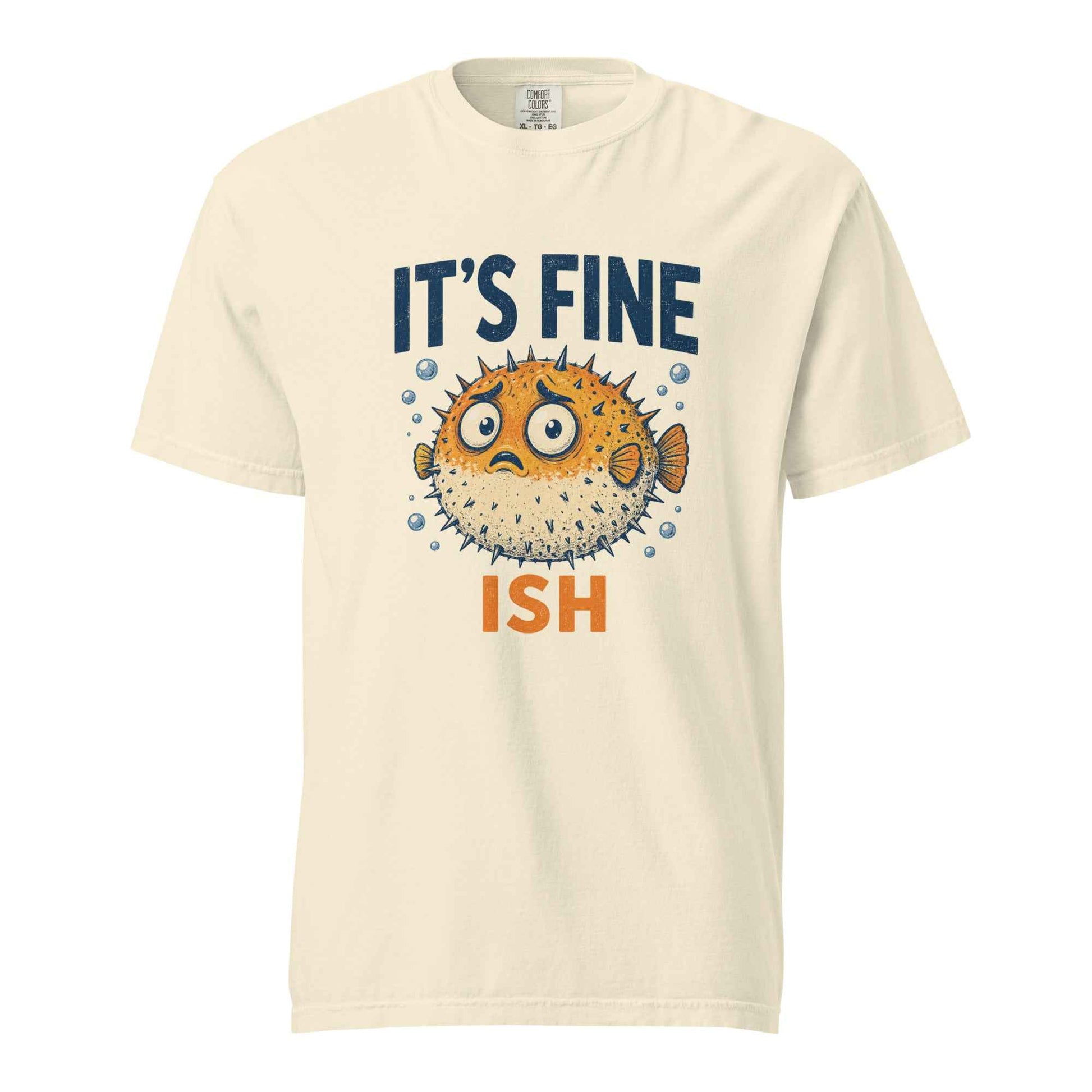 Funny Pufferfish T-Shirt | It’s Fine-ish Burnout Tee
