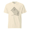 Minimalist Cat T-Shirt, Funny Stairs Line Art Tee