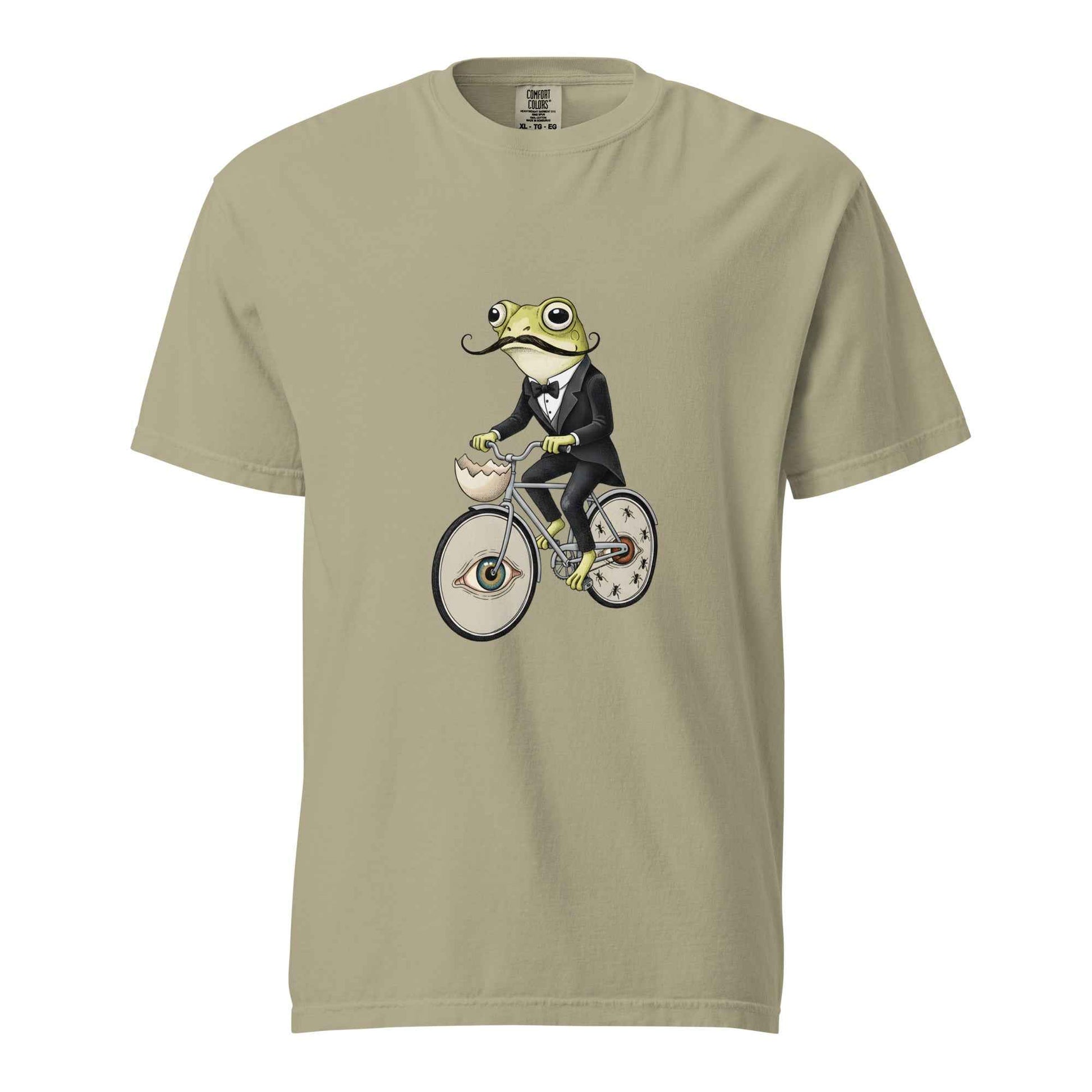 Salvador Dali Inspired Frog Shirt, Frog on Bicycle Tee