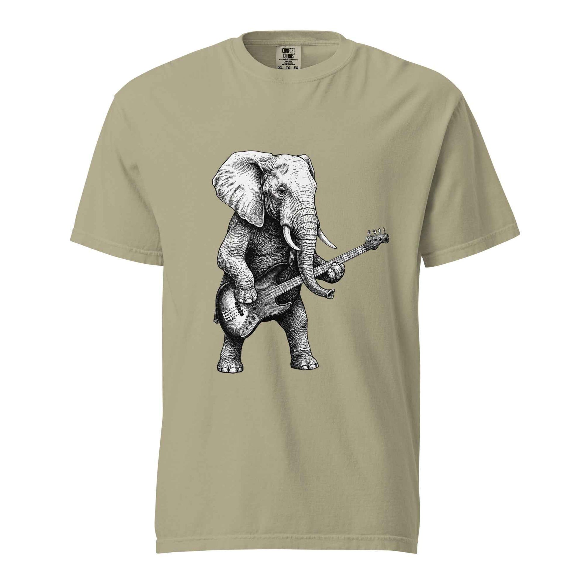 "The Heavy Rhythm" Elephant Bassist Graphic T-shirt