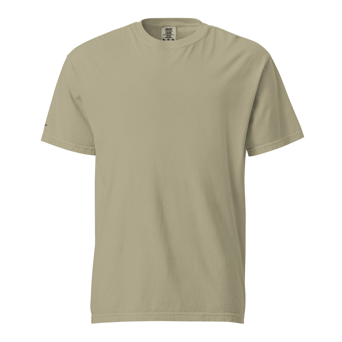 Khaki t-shirt on a white background