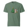 Unisex garment-dyed heavyweight Comfort Colors t-shirt - Grumpy Christmas Cat T-Shirt, Funny Cat Shirt, Xmas Tee for Sarcastic Cat Lover Gift