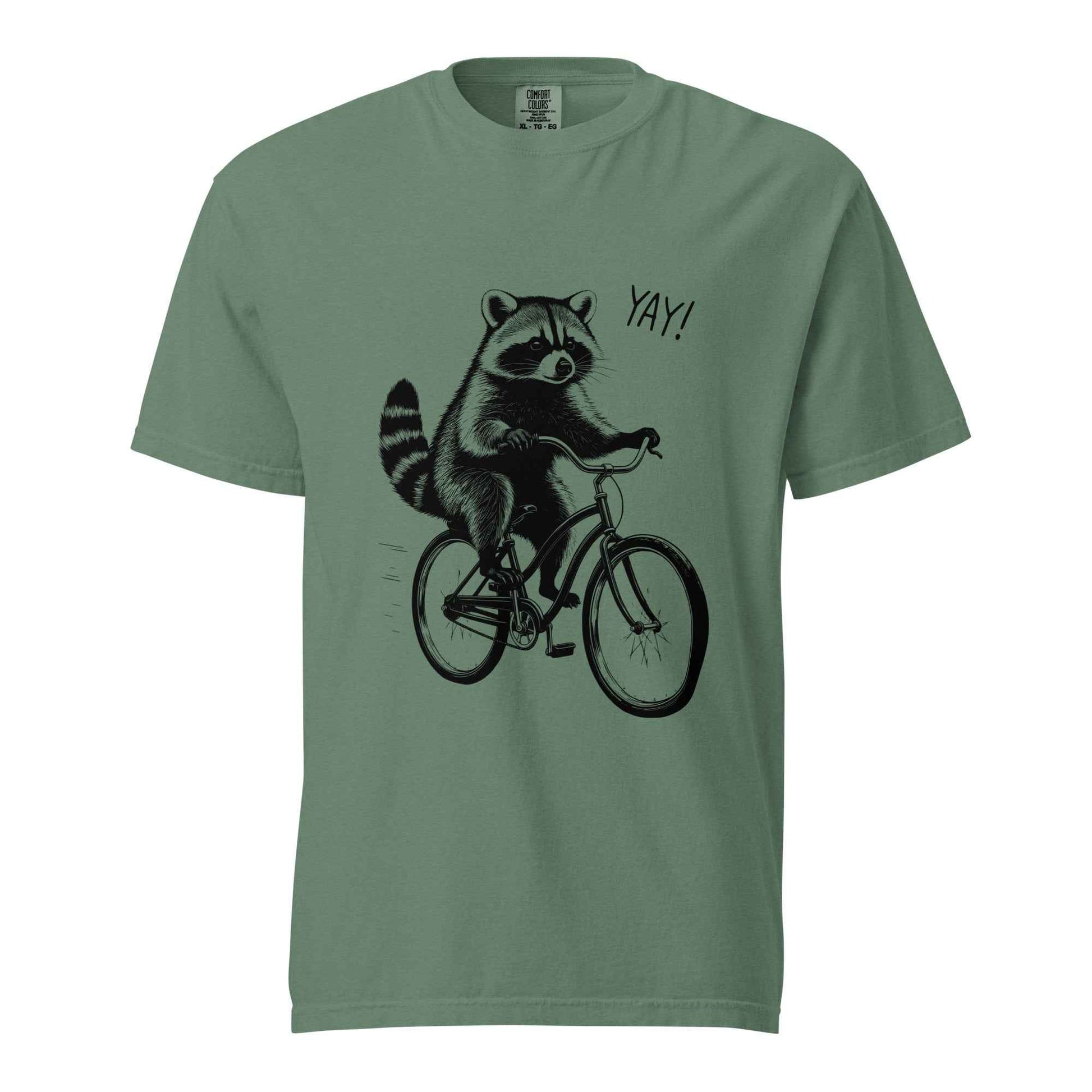 Funny Raccoon Bike Shirt, Cycling Raccoon Gift
