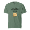 Funny Anxiety T-Shirt. I'm Fine. Everything Is Fine.
