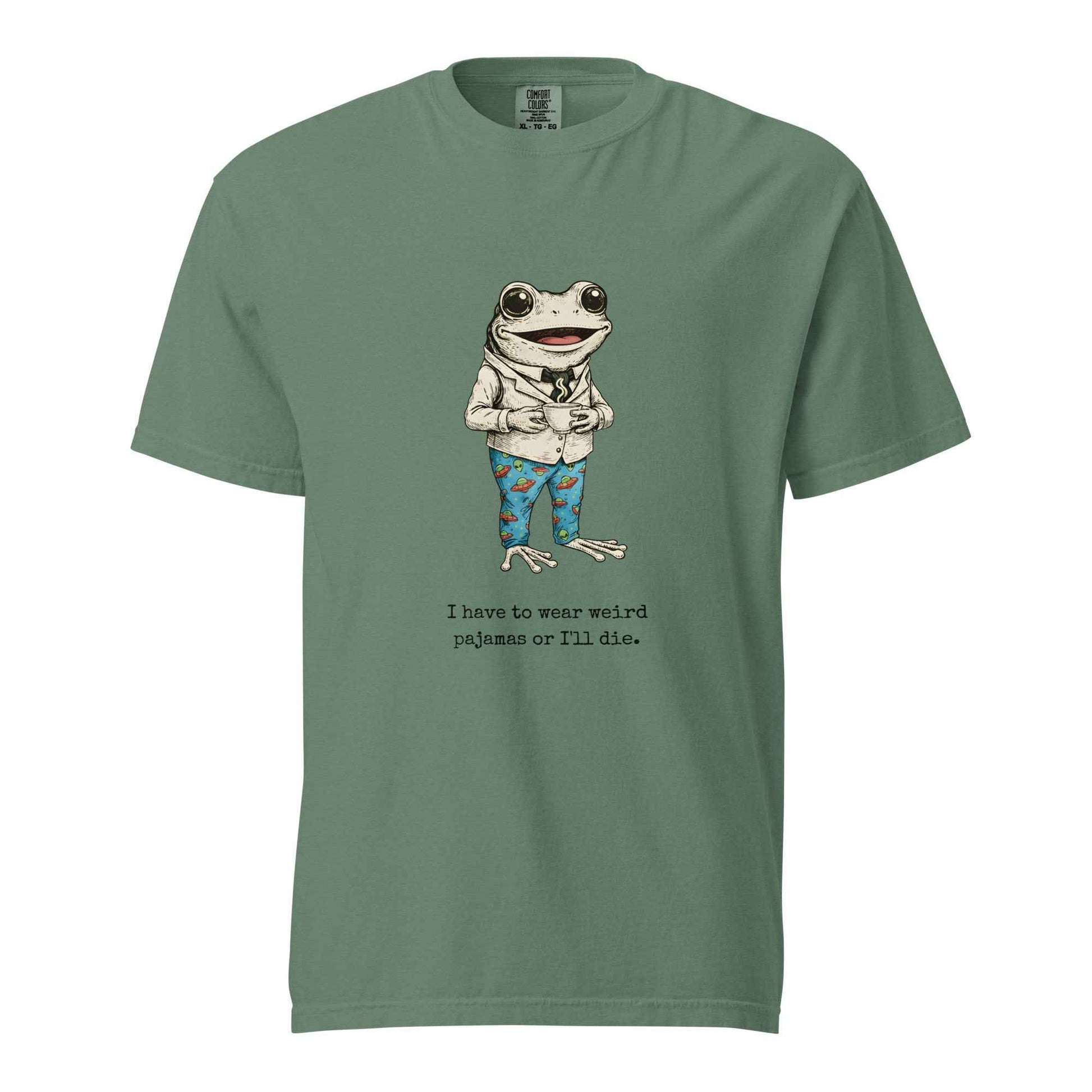 I Have To Wear Weird Pajamas Or I'll Die Shirt, Funny Remote Work Frog Tee