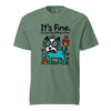 It’s Fine Dog T-shirt, Burnout Humor