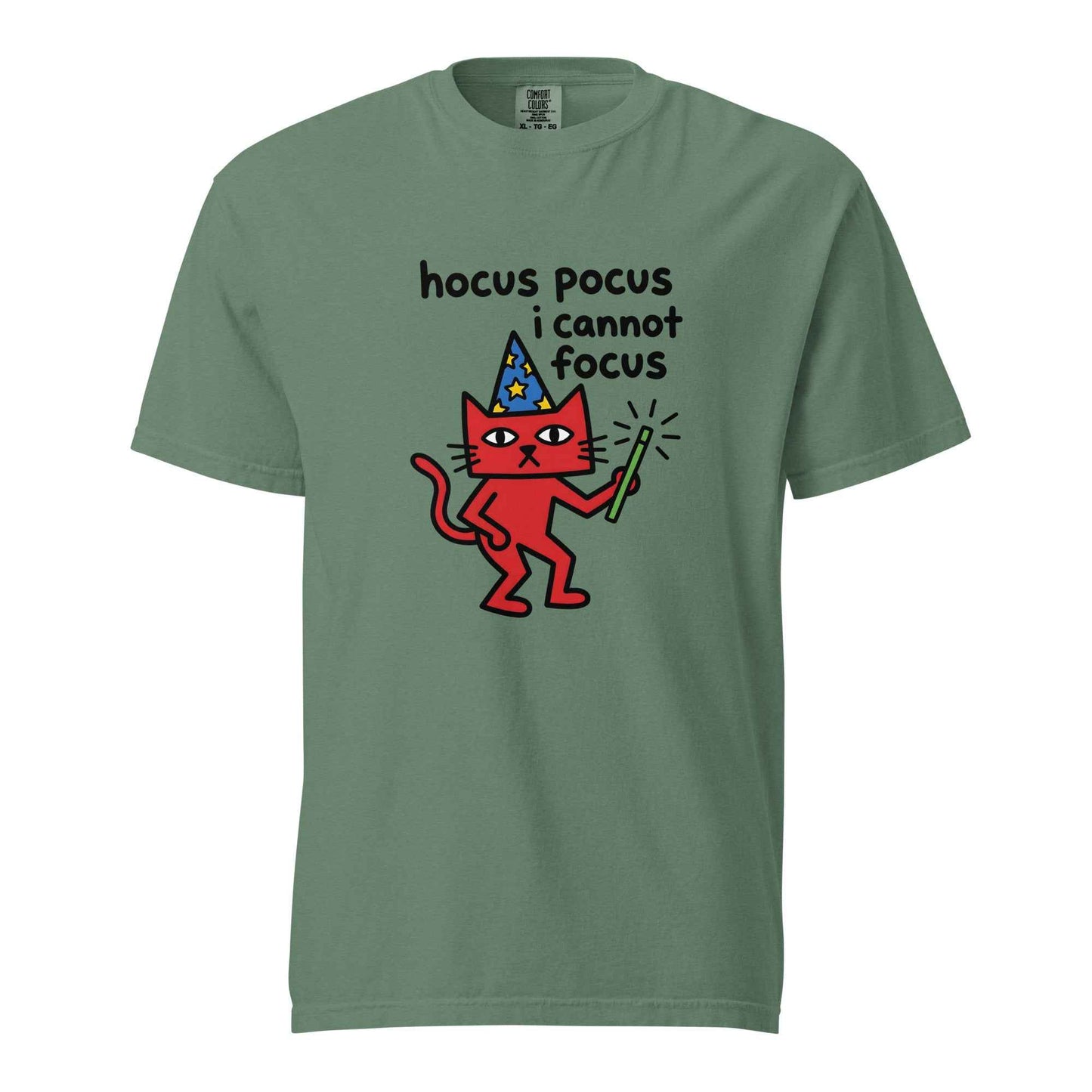 Hocus Pocus I Cannot Focus Cat T-Shirt, ADHD Humor Tee
