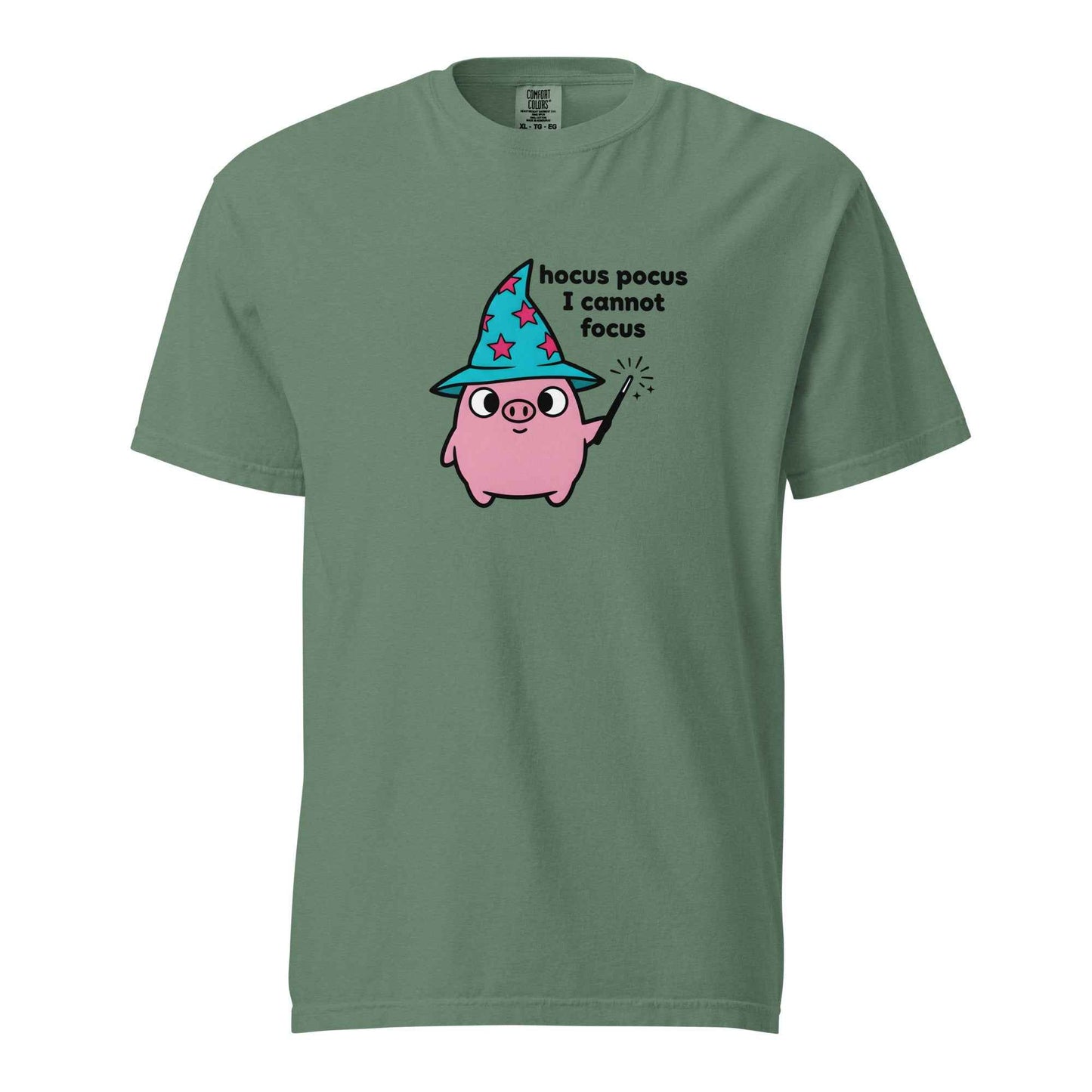 Funny Wizard Pig T-Shirt, Cute ADHD Humor Tee