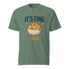Funny Pufferfish T-Shirt | It’s Fine-ish Burnout Tee