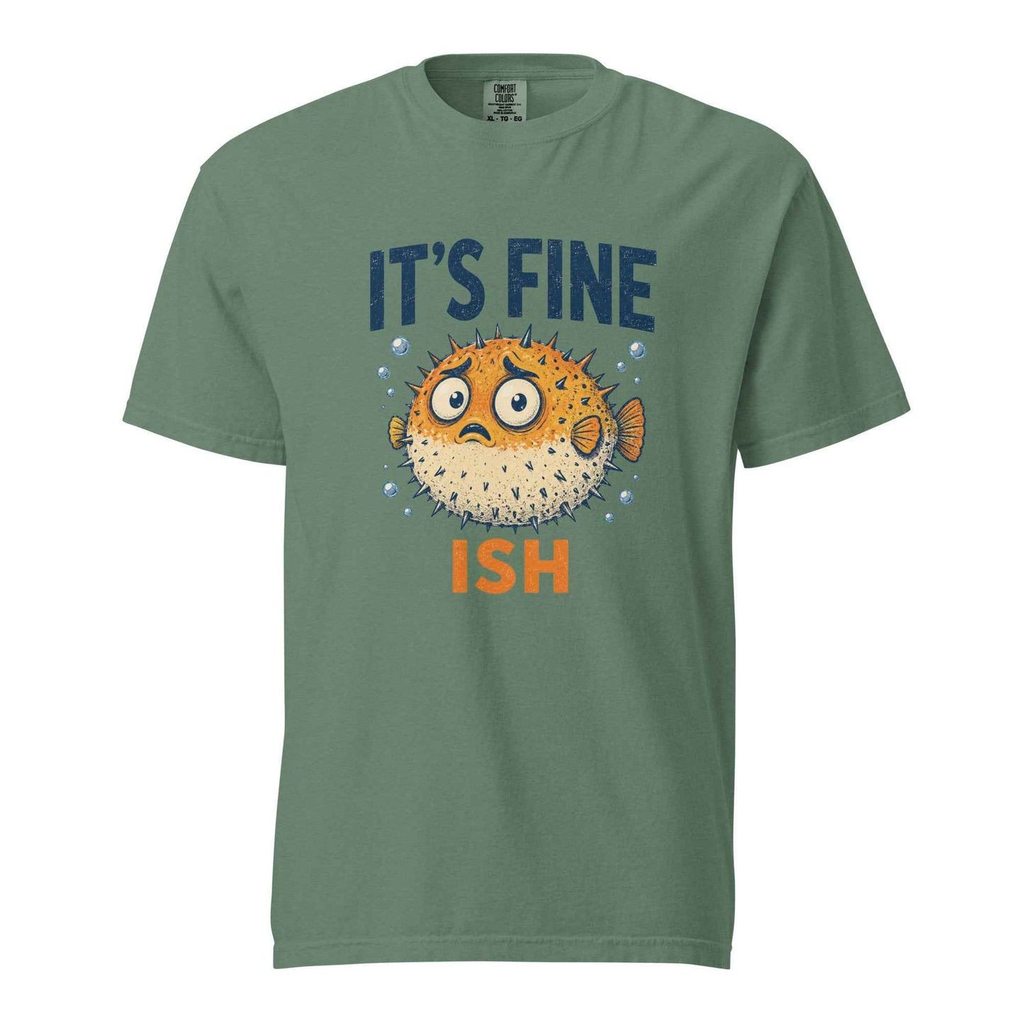 Funny Pufferfish T-Shirt | It’s Fine-ish Burnout Tee