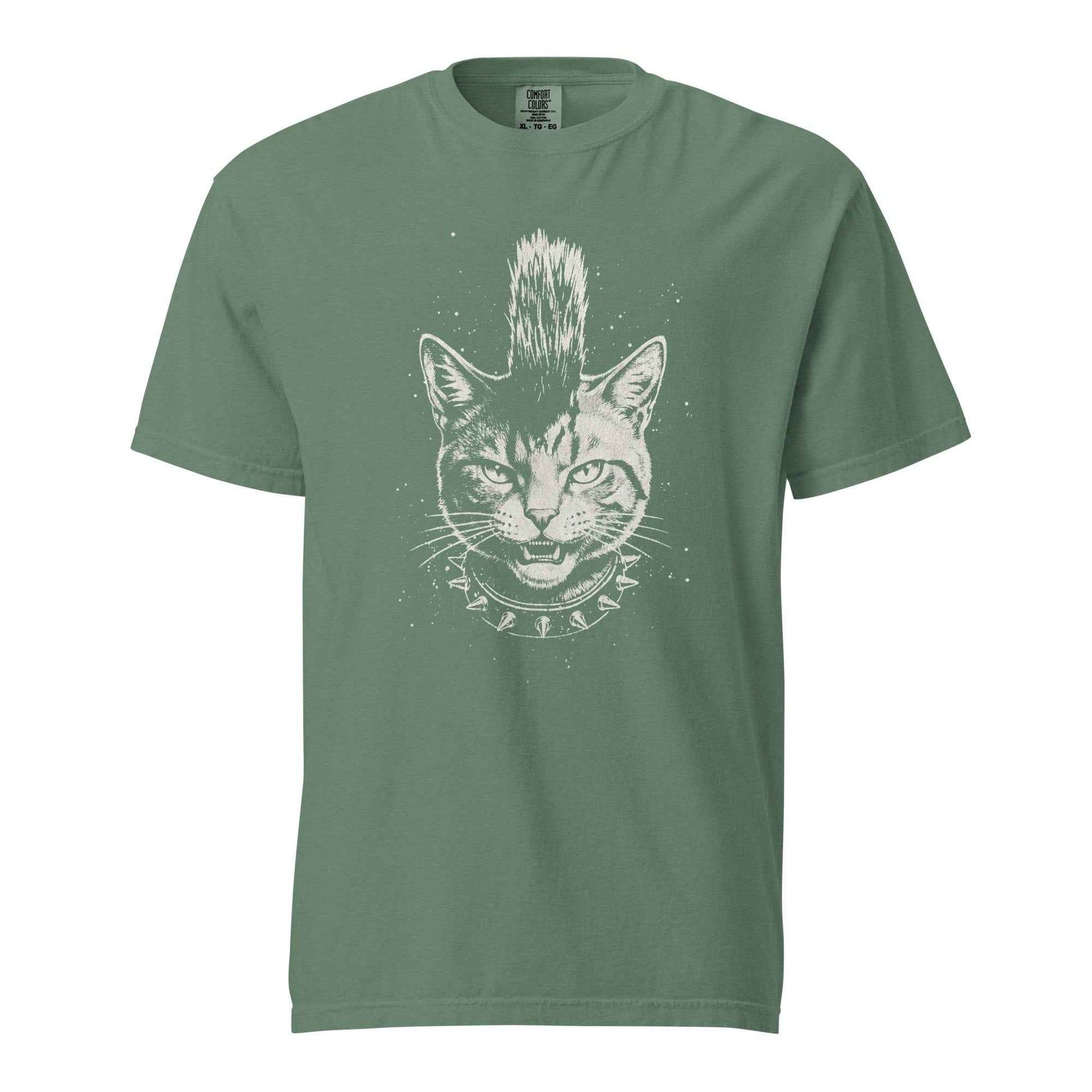 Punk Cat T-Shirt, Funny Mohawk Cat