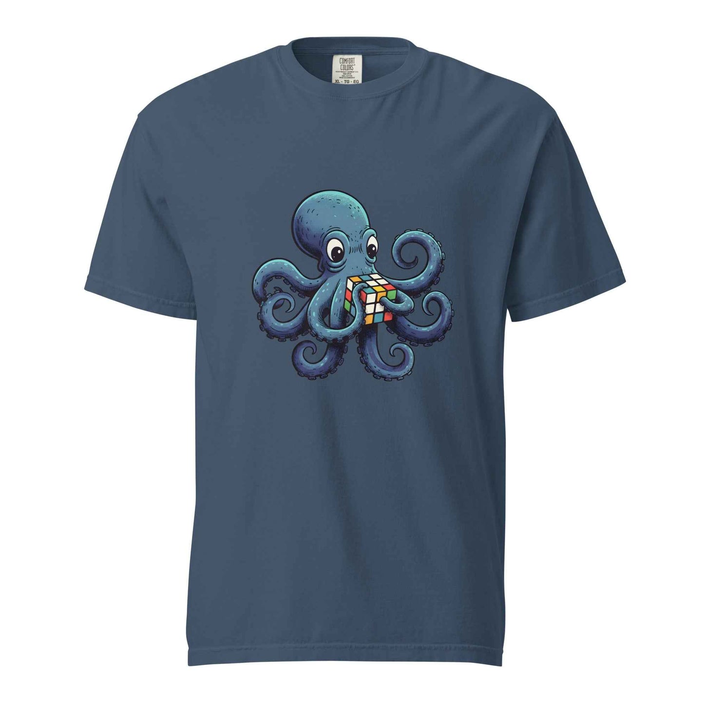 Octopus Solving Rubik's Cube T-Shirt, Funny Nerdy Shirt