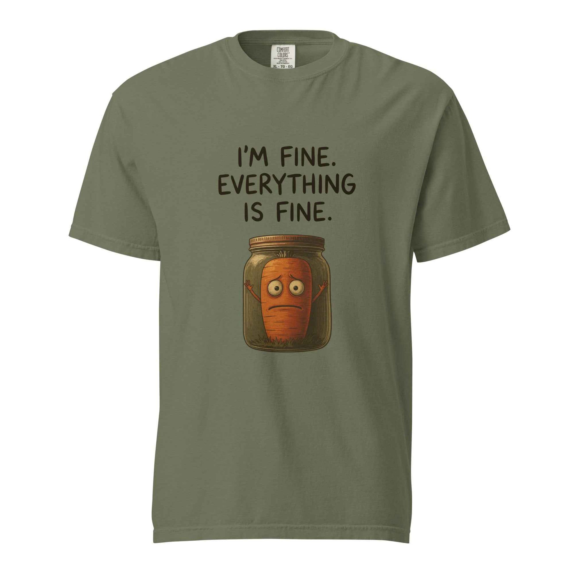 I'm Fine. Everything Is Fine. Funny Pickled Carrot T-Shirt