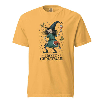 Unisex garment-dyed heavyweight Comfort Colors Merry Christmas shirt, Funny Witch Xmas Tee, Witchy Christmas vibes