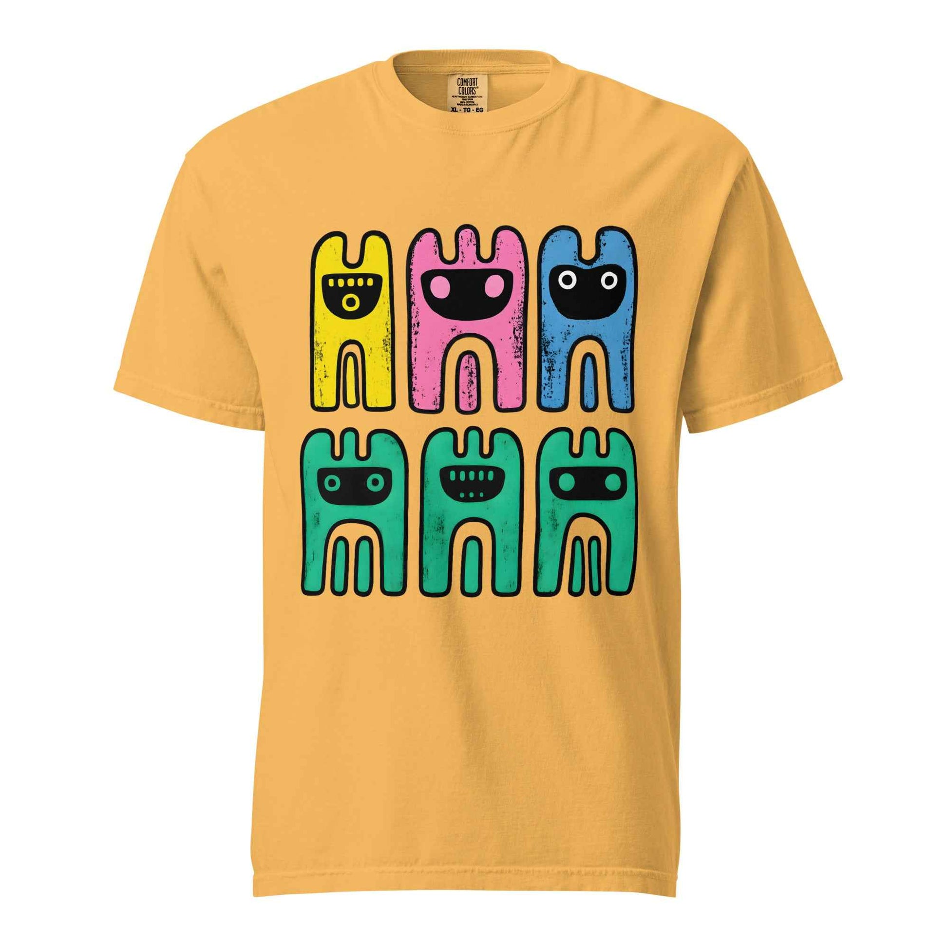 Unisex Garment-Dyed Heavyweight Comfort Colors T-Shirt, Abstract Octopus Tee, Radiant Art T-shirt