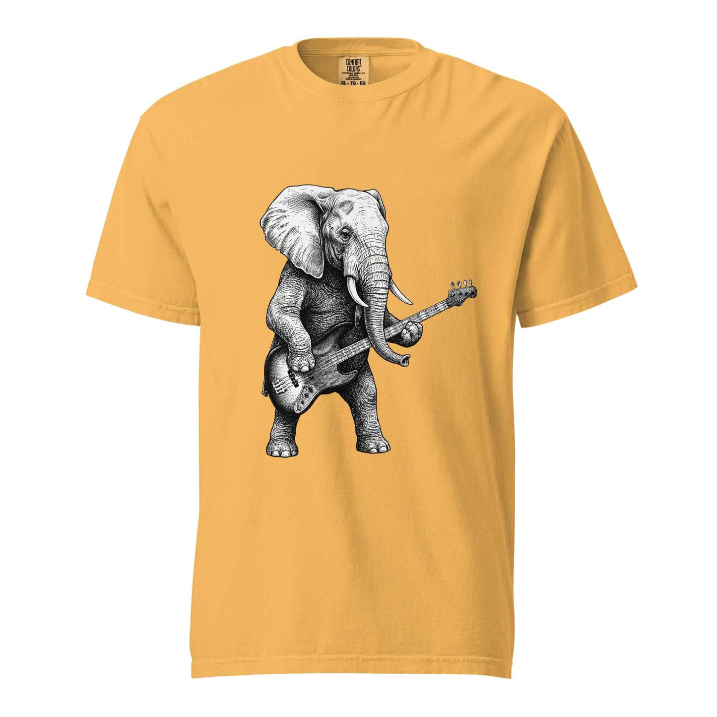 "The Heavy Rhythm" Elephant Bassist Graphic T-shirt