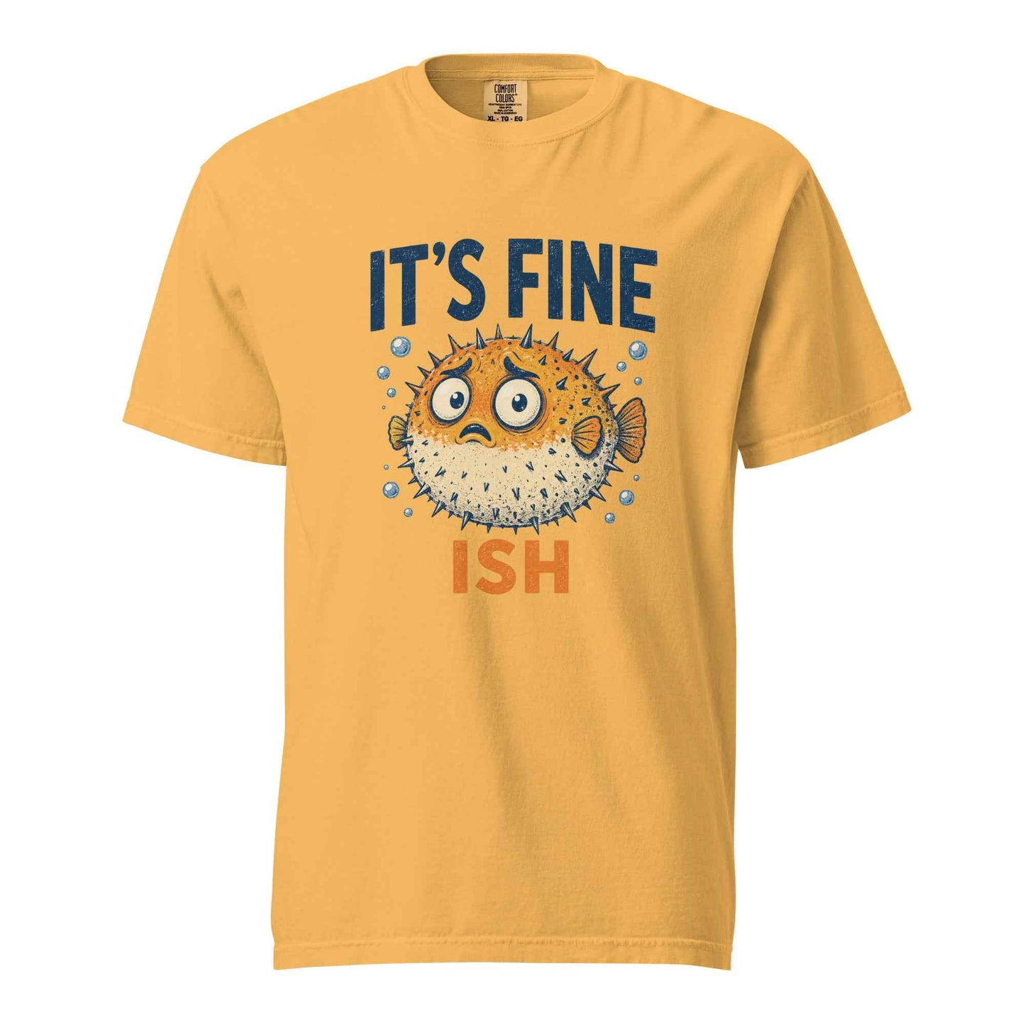 Funny Pufferfish T-Shirt | It’s Fine-ish Burnout Tee