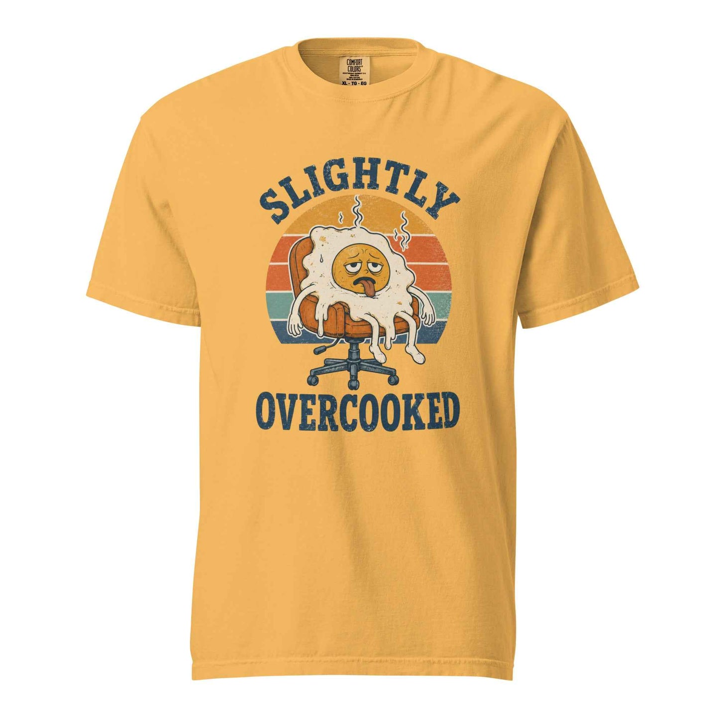 Funny Fried Egg Burnout T-Shirt, Slightly Overcooked Tee