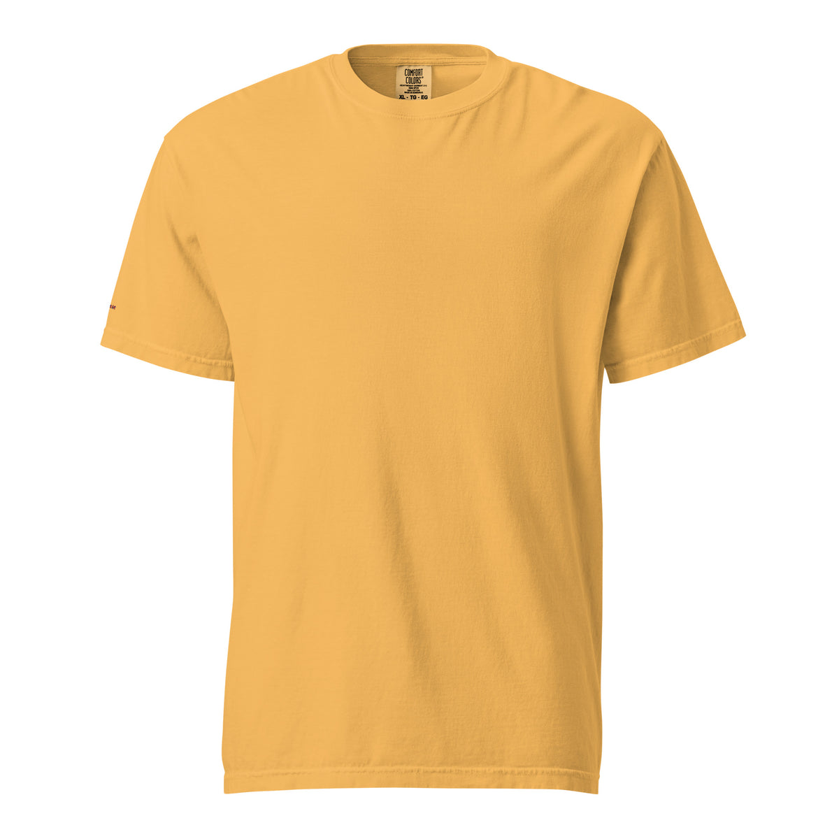 Plain mustard t-shirt on a white background