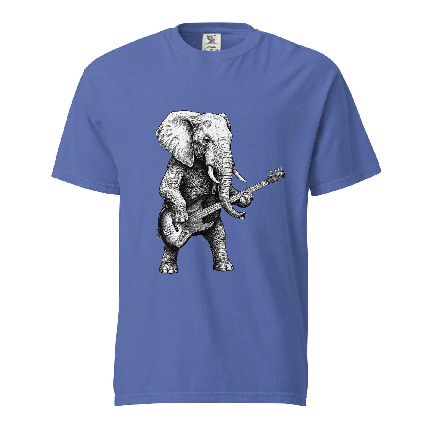 "The Heavy Rhythm" Elephant Bassist Graphic T-shirt