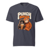 Navy blue t-shirt with 'Punch Bros' graphic featuring two cartoon monkeys and a drink.