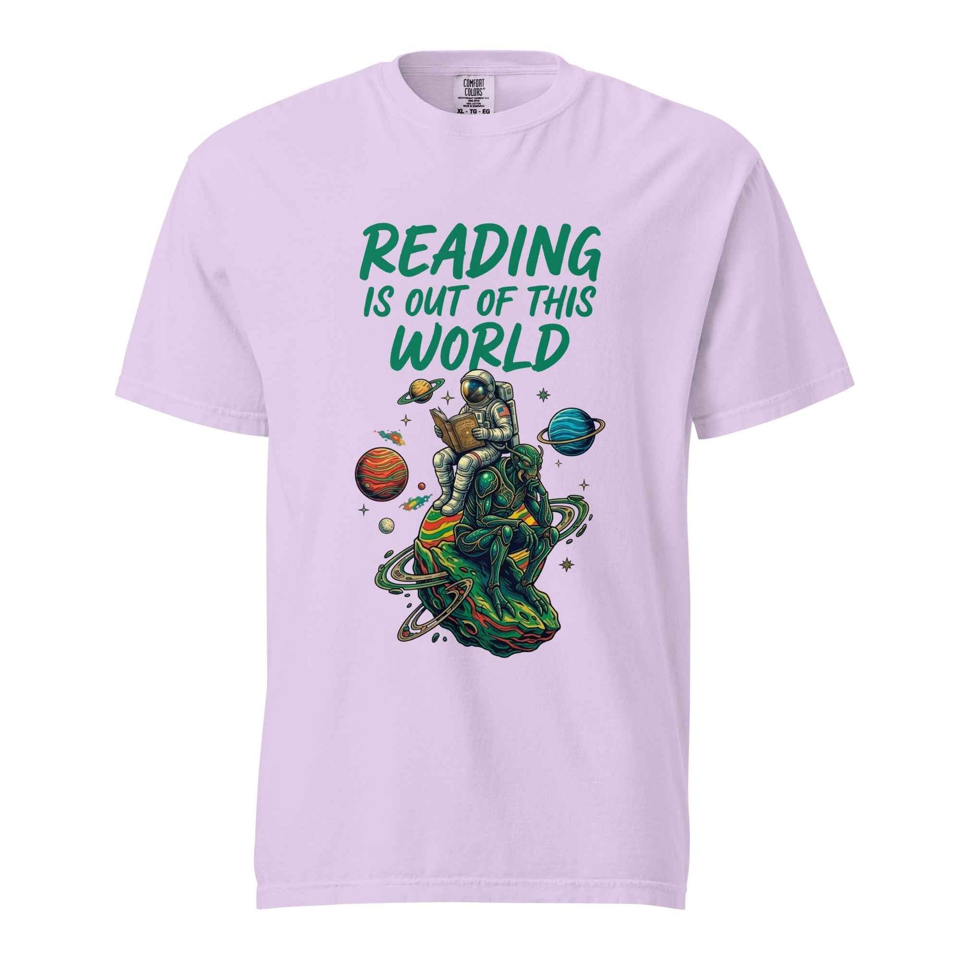 Reading Is Out of This World - Astronaut & Alien Reader T-Shirt
