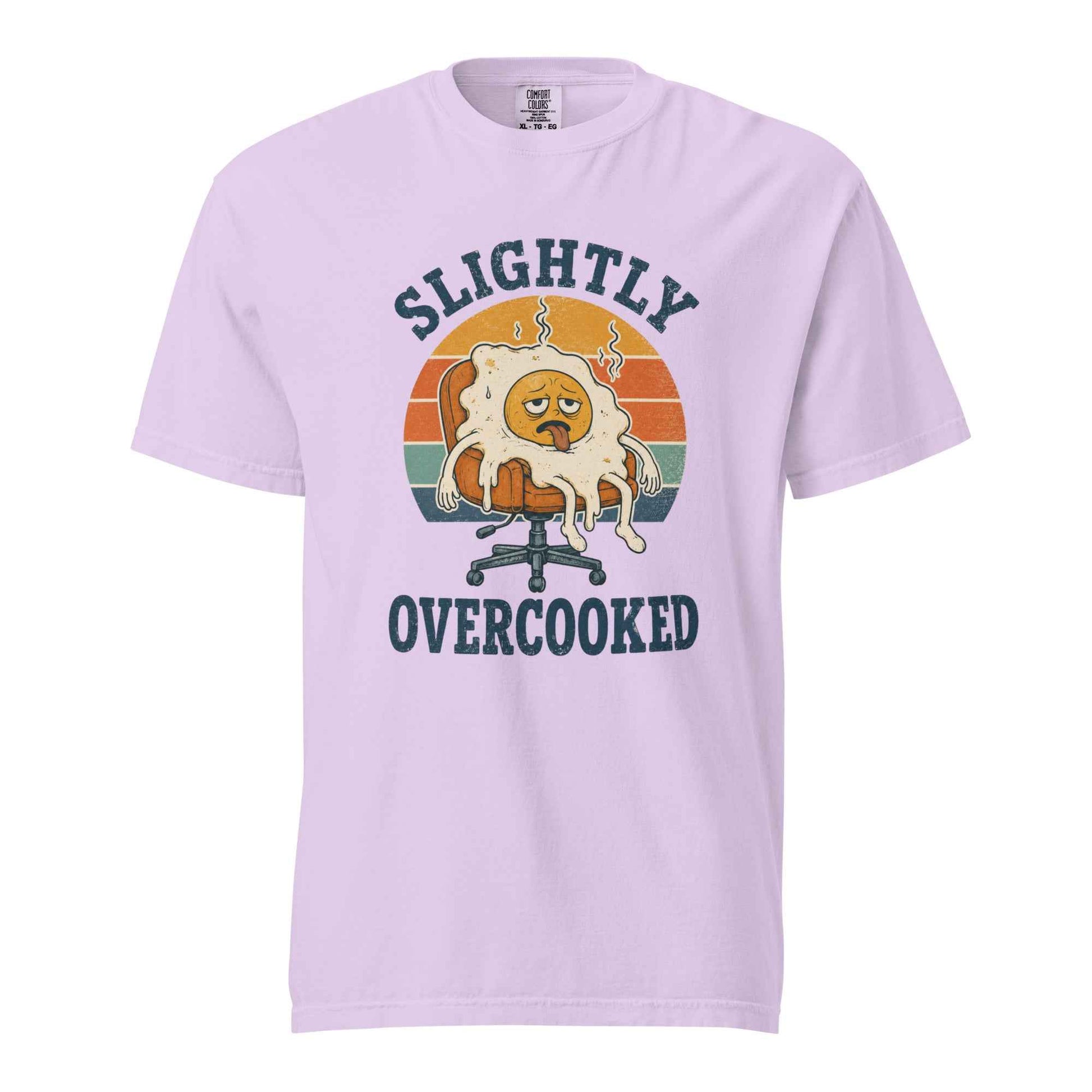 Funny Fried Egg Burnout T-Shirt, Slightly Overcooked Tee