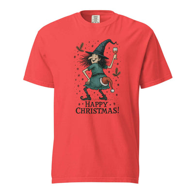 Unisex garment-dyed heavyweight Comfort Colors Merry Christmas shirt, Funny Witch Xmas Tee, Witchy Christmas vibes