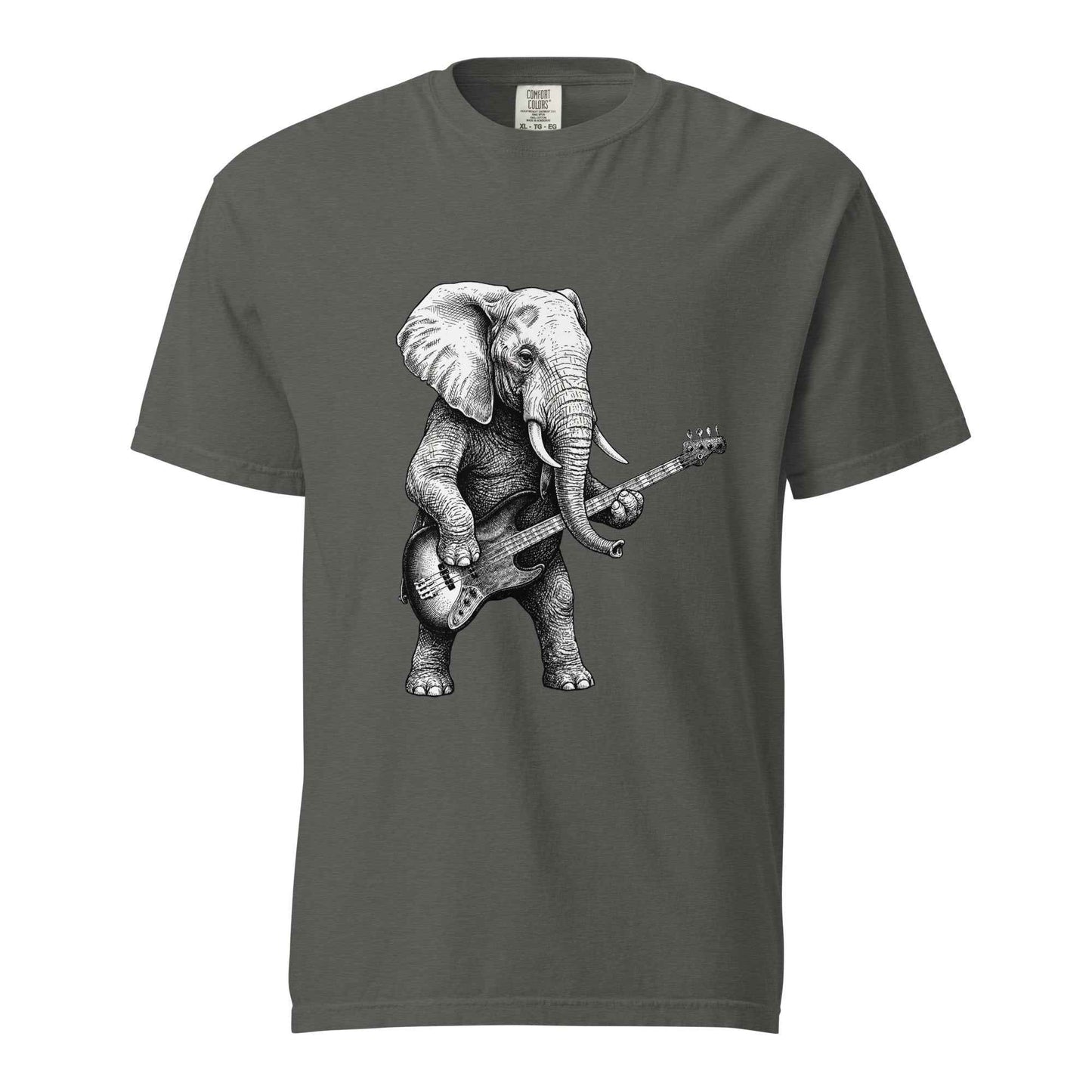 "The Heavy Rhythm" Elephant Bassist Graphic T-shirt