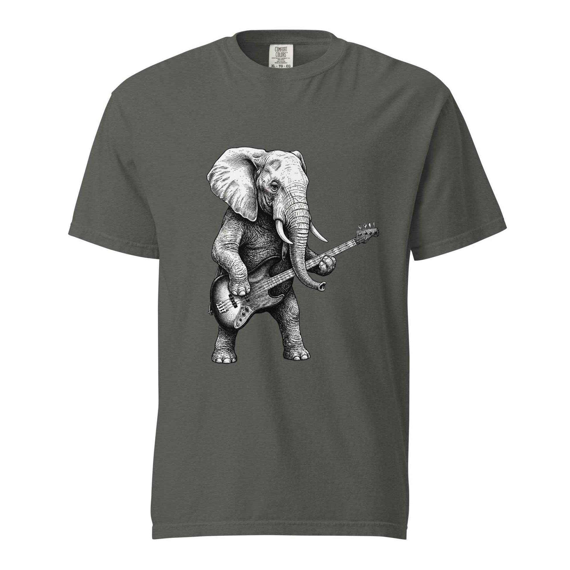 "The Heavy Rhythm" Elephant Bassist Graphic T-shirt