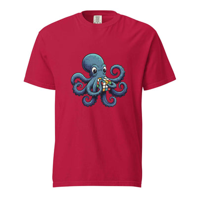 Octopus Solving Rubik's Cube T-Shirt, Funny Nerdy Shirt