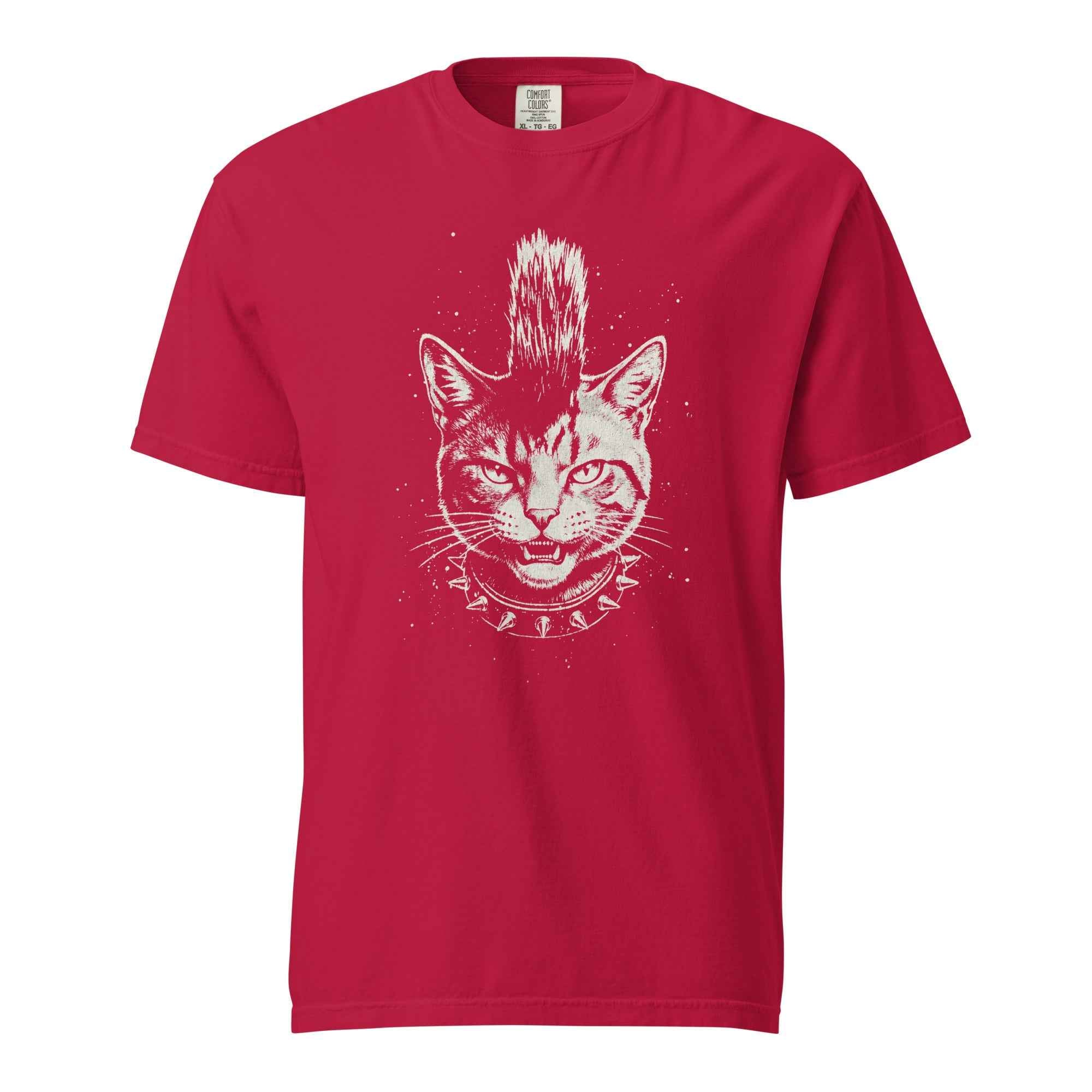 Punk Cat T-Shirt, Funny Mohawk Cat - Radiant Art