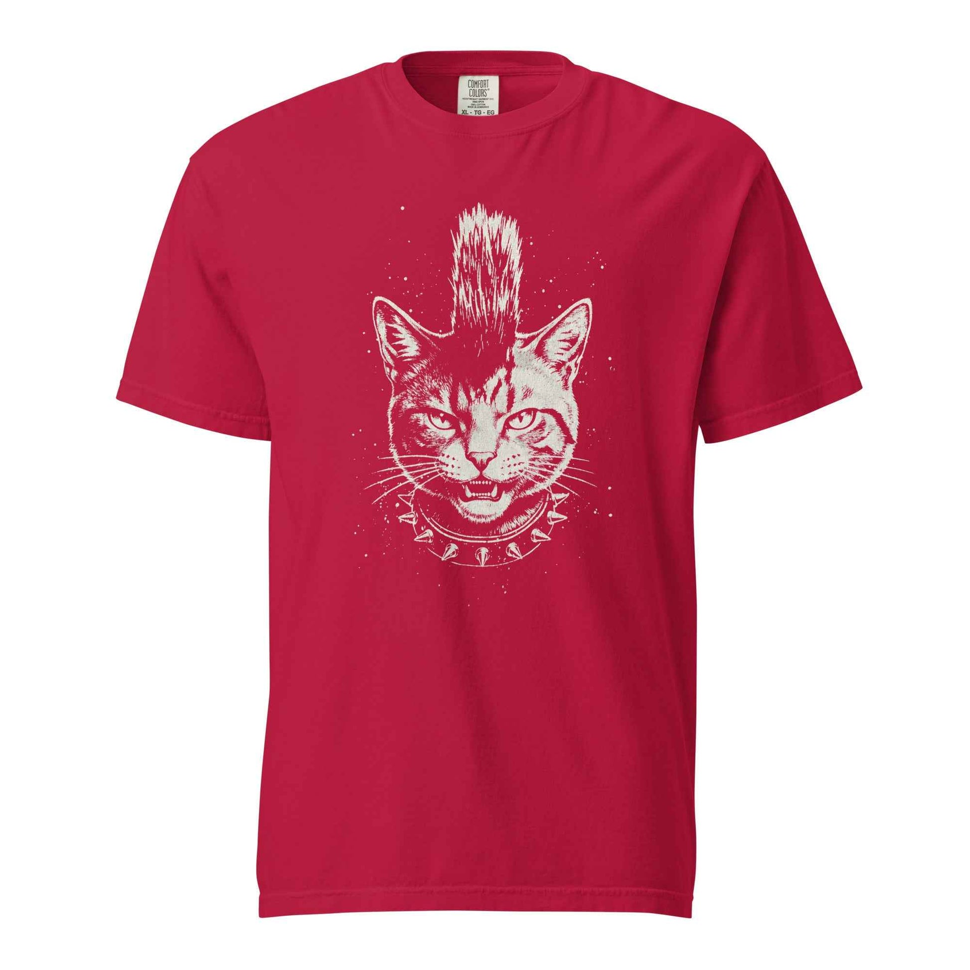 Punk Cat T-Shirt, Funny Mohawk Cat