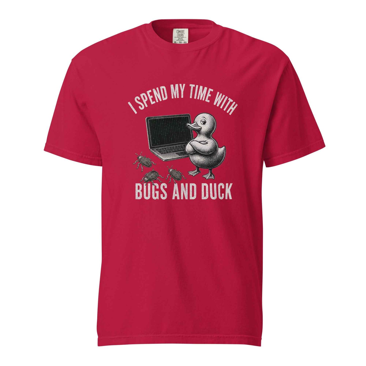 I Spend My Time With Bugs And Duck, Programmer T-Shirt