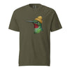 Hummingbird in a Beanie T-Shirt - Cute Bird Graphic Tee Sage