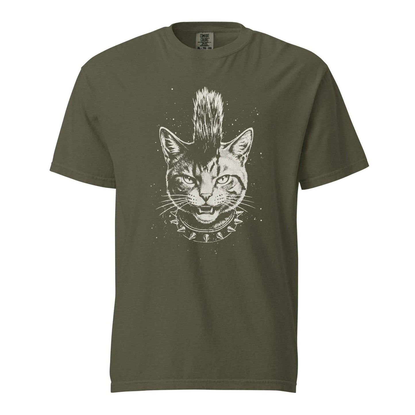 Punk Cat T-Shirt, Funny Mohawk Cat